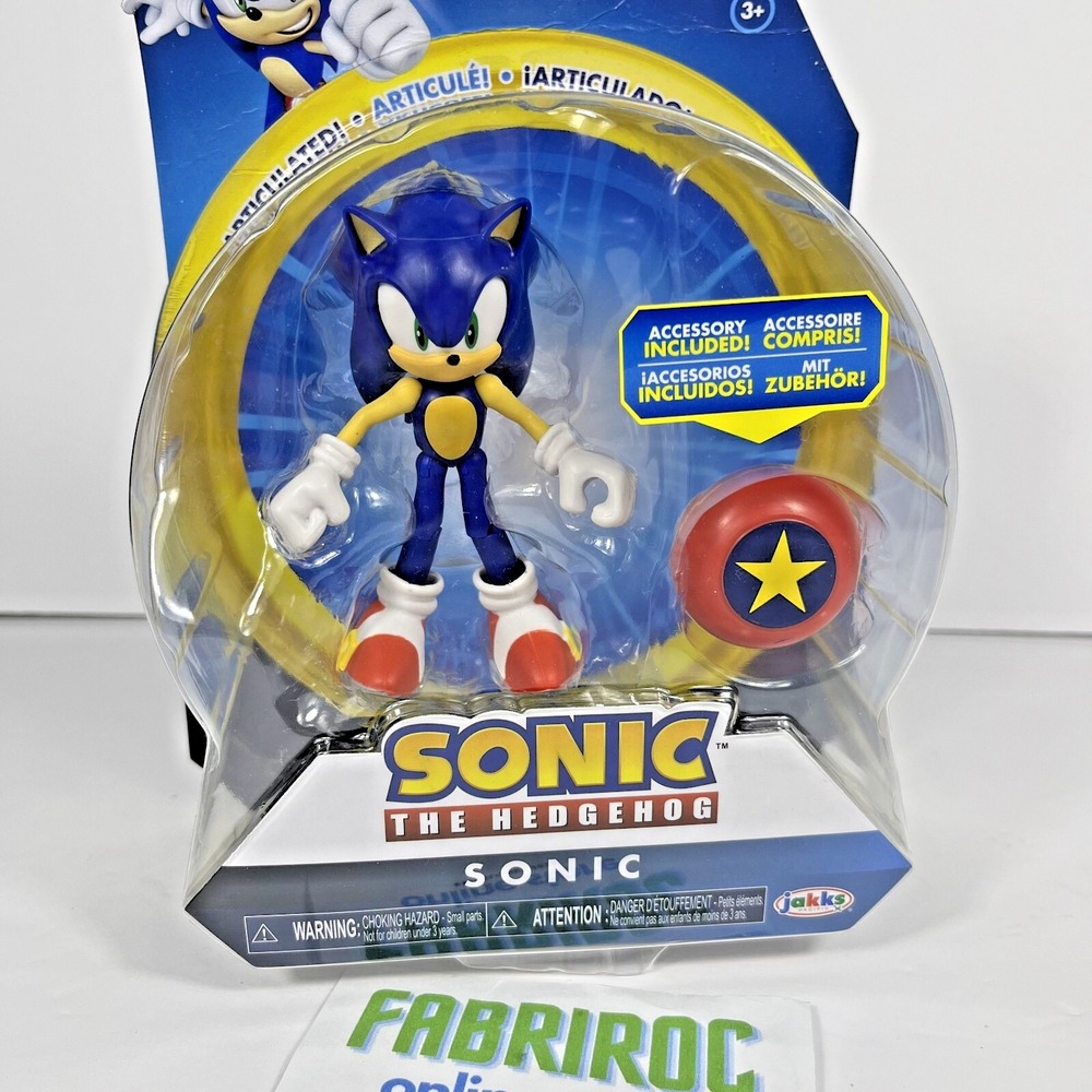 JAKKS Pacific Sonic The Hedgehog Shadow 4" inch Action Figure  with Star Spring